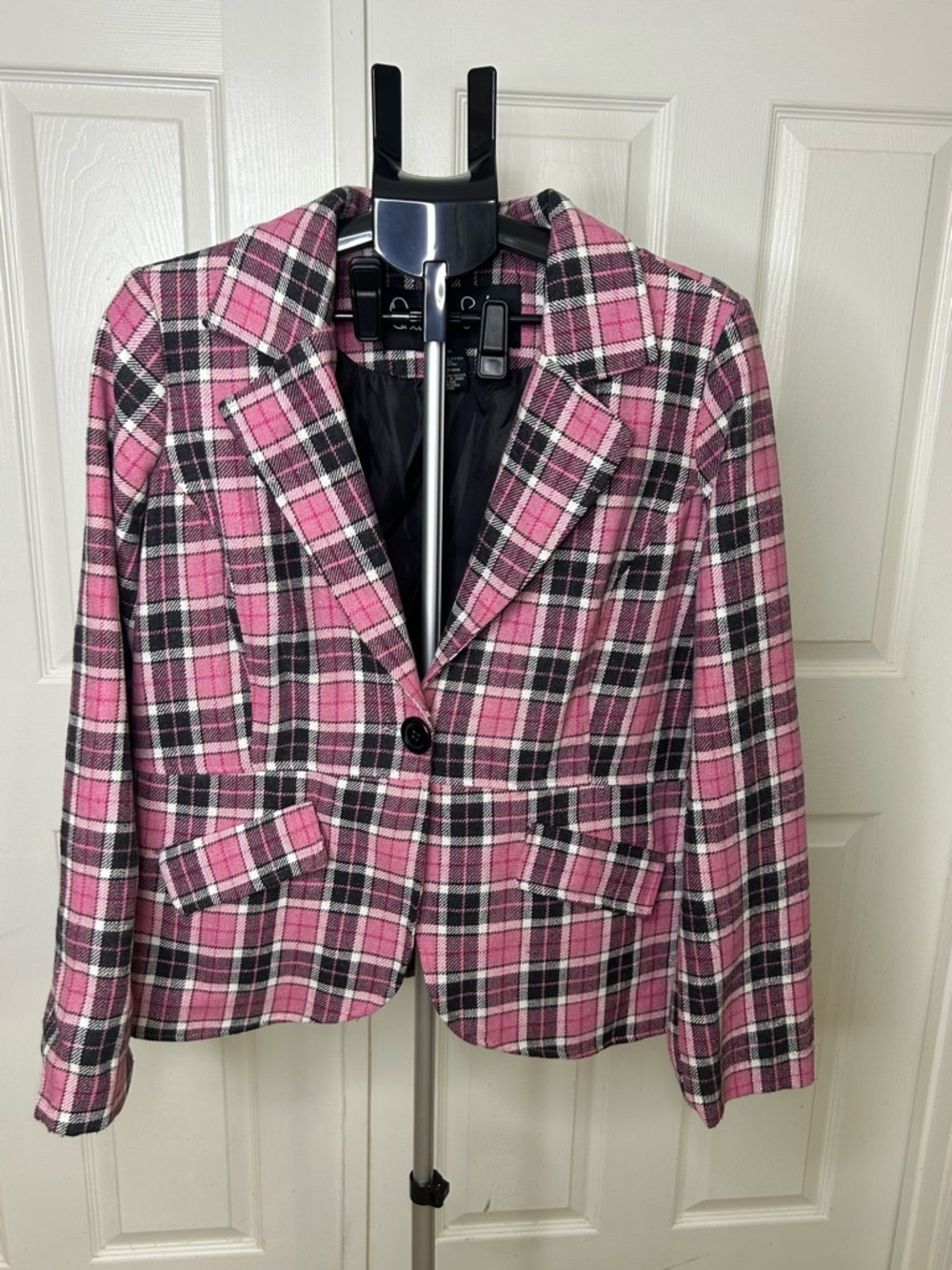 Outer Edge Pink Plaid Women’s Blazer